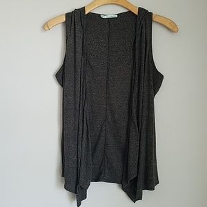 {Maurices} Dark Grey Sleeveless Cardigan